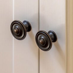 Rustic Country Farmhouse Soft White And Light Wood 2 Door 1 Drawer Cabinet Small Sideboard 96cm