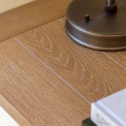 Rustic Country Farmhouse Soft White And Light Wood Kitchen Dresser Sideboard 140cm