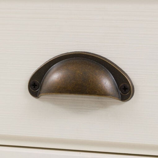 Rustic Country Farmhouse Soft White And Light Wood Kitchen Dresser Sideboard 140cm