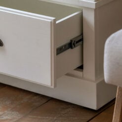 Rustic Country Farmhouse Soft White Wood 2 Door 1 Drawer Large Wardrobe 190cm