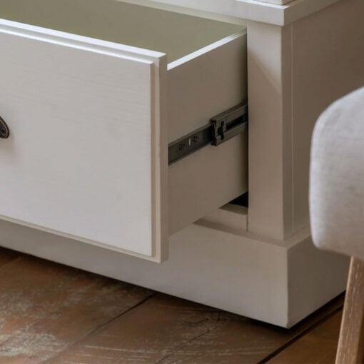 Rustic Country Farmhouse Soft White Wood 2 Door 1 Drawer Large Wardrobe 190cm