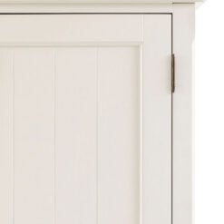 Rustic Country Farmhouse Soft White Wood 2 Door 1 Drawer Large Wardrobe 190cm
