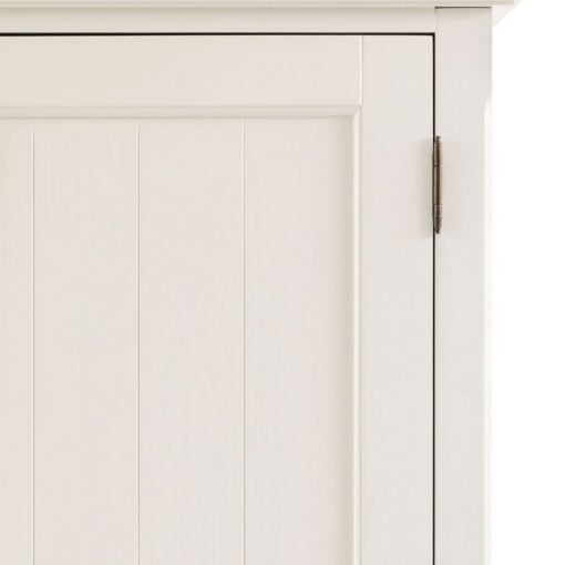 Rustic Country Farmhouse Soft White Wood 2 Door 1 Drawer Large Wardrobe 190cm