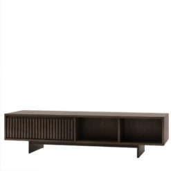 Boho Large Walnut Brown Wooden 1 Drawer 2 Tier Low Storage Coffee Table 150cm