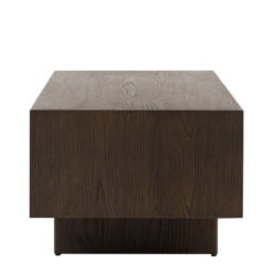 Boho Large Walnut Brown Wooden 1 Drawer 2 Tier Low Storage Coffee Table 150cm