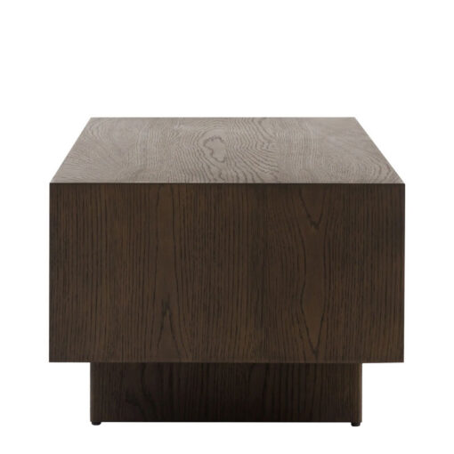 Boho Large Walnut Brown Wooden 1 Drawer 2 Tier Low Storage Coffee Table 150cm