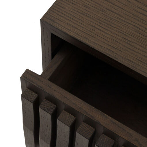 Boho Walnut Brown Wooden Slat Wave Carved Front 1 Door 2 Drawer Large TV Stand 180cm Boho Walnut Brown Wooden Slat Wave Carved Front 1 Door 2 Drawer Large TV Stand 180cm