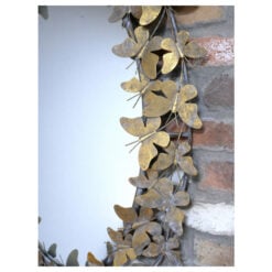 Boho Rustic Antique Gold Metal Butterflies Large Oval Wall Mirror 90cm