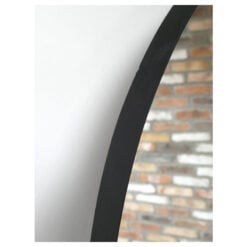 Industrial Extra Large Arched Black Metal Edged Full Length Wall Mirror 175cm
