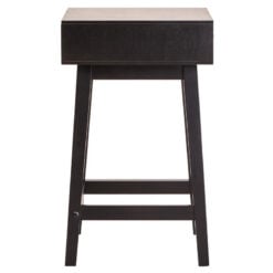 Modern Contemporary Black Pine Wood 1 Drawer Wooden Bedside Cabinet Side Table