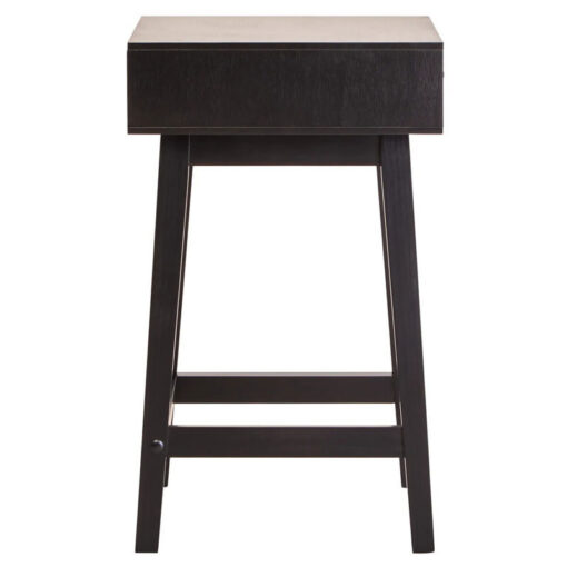 Modern Contemporary Black Pine Wood 1 Drawer Bedside Cabinet Side Table