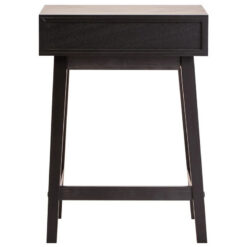 Modern Contemporary Black Pine Wood 1 Drawer Wooden Bedside Cabinet Side Table