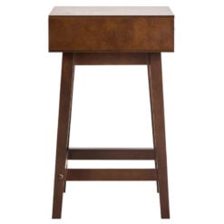 Modern Contemporary Walnut Finish Pine Wood 1 Drawer Bedside Cabinet Side Table