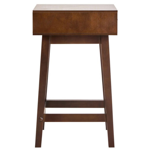 Modern Contemporary Walnut Finish Pine Wood 1 Drawer Bedside Cabinet Side Table