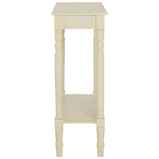 Rustic Ivory White Pine Wood 2 Tier Slim Narrow Console Table Hallway Table With Carved Legs 80cm Rustic Ivory White Pine Wood 2 Tier Slim Narrow Console Table Hallway Table With Carved Legs 80cm