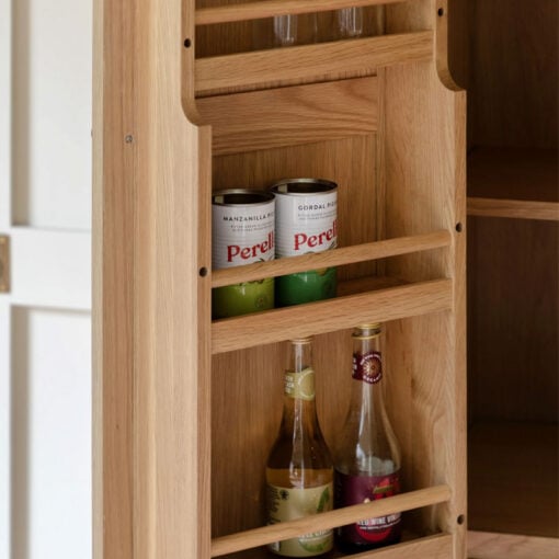 Rustic Solid Light Oak Wood Freestanding Wooden Kitchen Storage Larder Cupboard 170cm Rustic Solid Light Oak Wood Freestanding Wooden Kitchen Storage Larder Cupboard 170cm