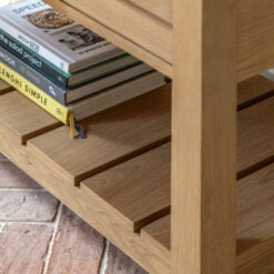 Rustic Solid Light Oak Wood Freestanding Wooden Kitchen Storage Larder Cupboard 170cm