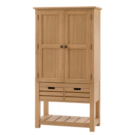 Rustic Solid Light Oak Wood Freestanding Wooden Kitchen Storage Larder Cupboard 170cm Rustic Solid Light Oak Wood Freestanding Wooden Kitchen Storage Larder Cupboard 170cm