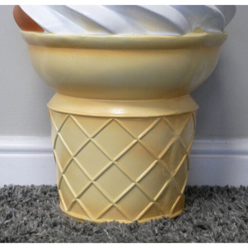 Boho Quirky Ice Cream Cone Resin Side Table End Table 46cm