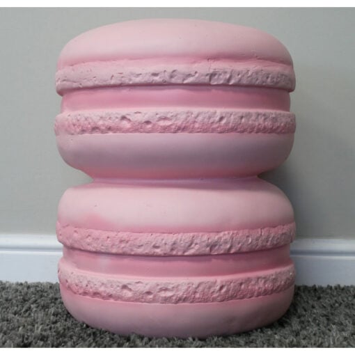 Boho Quirky Novelty Macaron Pink Resin Side Table End Table Stool 45cm