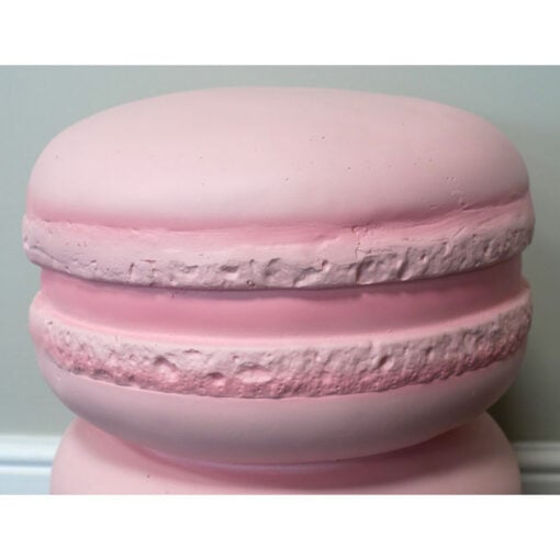 Boho Quirky Novelty Macaron Pink Resin Side Table End Table Stool 45cm