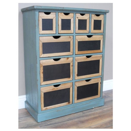 Boho Rustic 10 Drawer Teal Duck Egg Blue Solid Fir Wood Chest Of Drawers With Chalkboard Drawer Fronts Boho Rustic 10 Drawer Teal Duck Egg Blue Solid Fir Wood Chest Of Drawers With Chalkboard Drawer Fronts