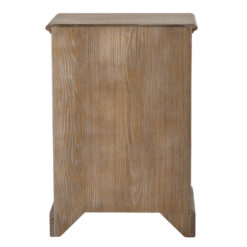 Hamptons Rustic Country Farmhouse 1 Drawer 1 Shutter Door Solid Light Wood Bedside Cabinet Side Table