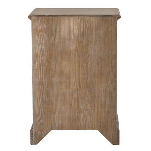 Hamptons Rustic Country Farmhouse 1 Drawer 1 Shutter Door Solid Light Wood Bedside Cabinet Side Table