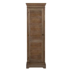 Hamptons Rustic Country Farmhouse 1 Shutter Door Solid Light Tall Cabinet 162cm
