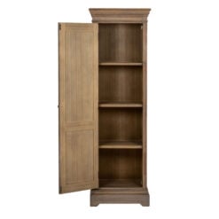 Hamptons Rustic Country Farmhouse 1 Shutter Door Solid Light Tall Cabinet 162cm