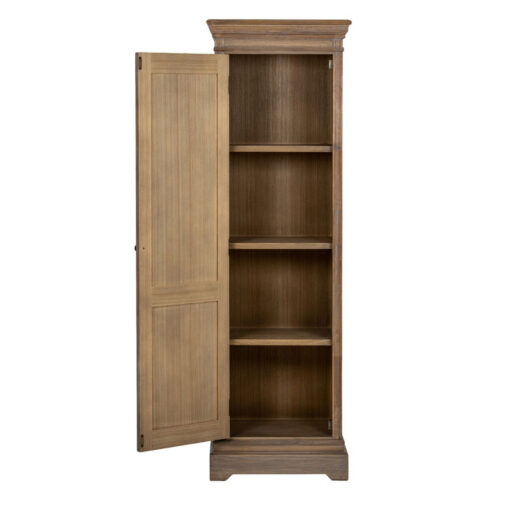Hamptons Rustic Country Farmhouse 1 Shutter Door Solid Light Wood Tall Cabinet 162cm