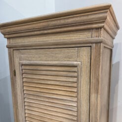 Hamptons Rustic Country Farmhouse 1 Shutter Door Solid Light Wood Tall Cabinet 162cm