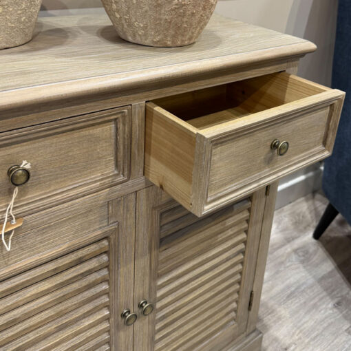 Hamptons Rustic Country Farmhouse 2 Drawer 2 Shutter Door Solid Light Wood Small Sideboard Cabinet 73cm Hamptons Rustic Country Farmhouse 2 Drawer 2 Shutter Door Solid Light Wood Small Sideboard Cabinet 73cm