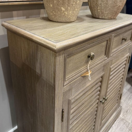 Hamptons Rustic Country Farmhouse 2 Drawer 2 Shutter Door Solid Light Wood Small Sideboard Cabinet 73cm Hamptons Rustic Country Farmhouse 2 Drawer 2 Shutter Door Solid Light Wood Small Sideboard Cabinet 73cm