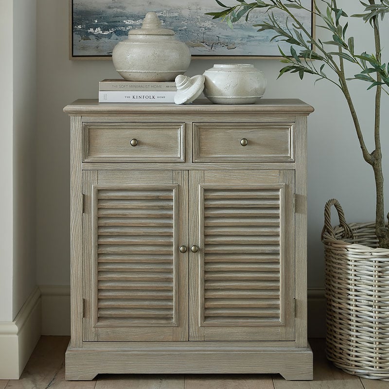 Hamptons Rustic Country Farmhouse 2 Drawer 2 Shutter Door Solid Light Wood Small Sideboard Cabinet 73cm Hamptons Rustic Country Farmhouse 2 Drawer 2 Shutter Door Solid Light Wood Small Sideboard Cabinet 73cm