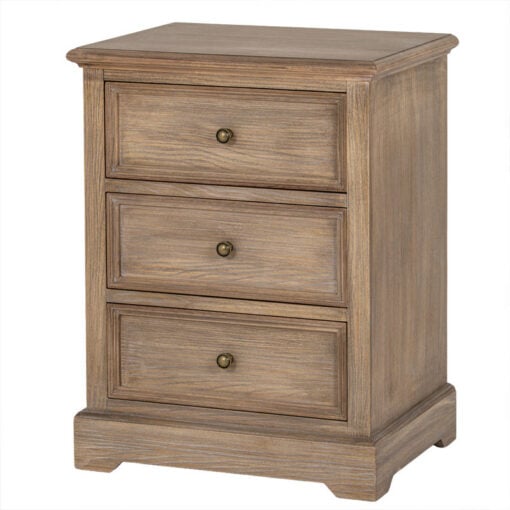 Hamptons Rustic Country Farmhouse 3 Drawer Solid Light Wood Bedside Cabinet Side Table Hamptons Rustic Country Farmhouse 3 Drawer Solid Light Wood Bedside Cabinet Side Table