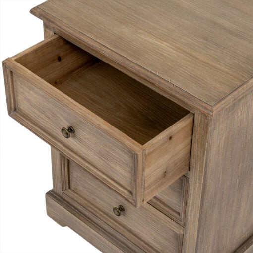 Hamptons Rustic Country Farmhouse 3 Drawer Solid Light Wood Bedside Cabinet Side Table Hamptons Rustic Country Farmhouse 3 Drawer Solid Light Wood Bedside Cabinet Side Table