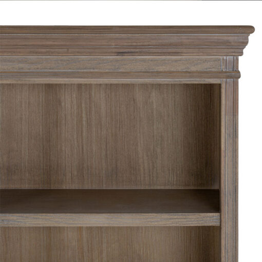 Hamptons Rustic Country Farmhouse Large 2 Part 6 Door 3 Drawer 4 Tier Solid Light Display Cabinet Bookcase