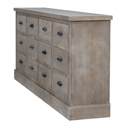 Rustic Country Farmhouse 12 Drawer Solid Light Wood Large Apothecary Chest Of Drawer Sideboard 170cm Rustic Country Farmhouse 12 Drawer Solid Light Wood Large Apothecary Chest Of Drawer Sideboard 170cm