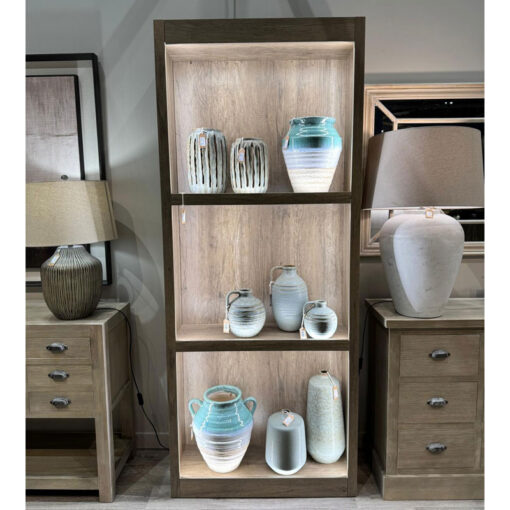 Rustic Country Farmhouse 3 Tier LED Light Up Large Solid Light Wood Shelving Display Unit Bookcase Shop Display Unit 220cm Rustic Country Farmhouse 3 Tier LED Light Up Large Solid Light Wood Shelving Display Unit Bookcase Shop Display Unit 220cm