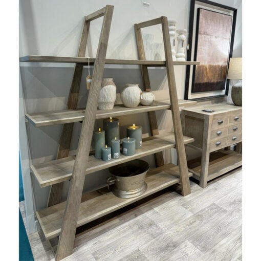 Rustic Country Farmhouse 4 Tier Solid Light Wood Apex Peaked Ladder Large Shelving Display Unit Bookcase 180cm Rustic Country Farmhouse 4 Tier Solid Light Wood Apex Peaked Ladder Large Shelving Display Unit Bookcase 180cm