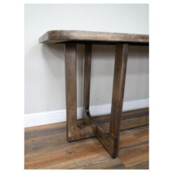 Rustic Solid Dark Sustainable Rubber Wood 6-8 Seater Rectangular Dining Table 180cm