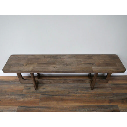 Rustic Solid Dark Sustainable Rubber Wood Long Hallway Backless Dining Bench 160cm Rustic Solid Dark Sustainable Rubber Wood Long Hallway Backless Dining Bench 160cm