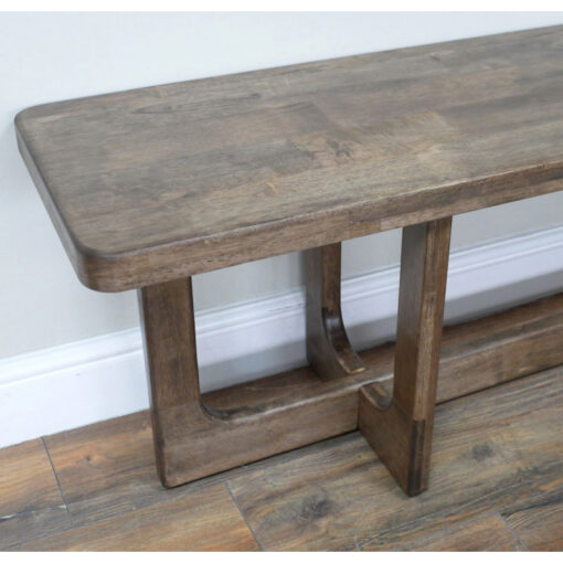 Rustic Solid Dark Sustainable Rubber Wood Long Hallway Backless Dining Bench 160cm Rustic Solid Dark Sustainable Rubber Wood Long Hallway Backless Dining Bench 160cm