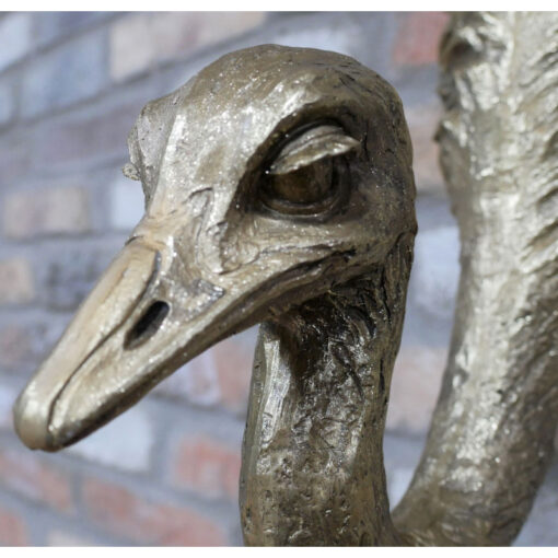 Boho Gold Resin Ostrich Head Novelty Wall Decor 37cm Boho Gold Resin Ostrich Head Novelty Wall Decor 37cm