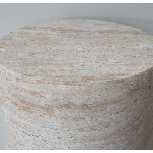 Boho Natural Colour Magnesium Oxide Stone Tall Column Round Side Table 71cm Boho Natural Colour Magnesium Oxide Stone Tall Column Round Side Table 71cm