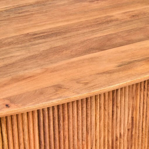Boho Rustic Large Oval Solid Mango Wood 8 Seater Dining Table With Ribbed Base 220cm Boho Rustic Large Oval Solid Mango Wood 8 Seater Dining Table With Ribbed Base 220cm