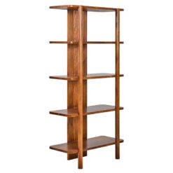 Boho Rustic Solid Mango Wood Large 5 Tier Open Display Shelving Unit Bookcase 180cm