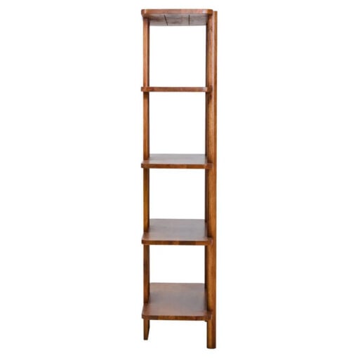 Boho Rustic Solid Mango Wood Large 5 Tier Open Display Shelving Unit Bookcase 180cm