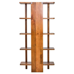 Boho Rustic Solid Mango Wood Large 5 Tier Open Display Shelving Unit Bookcase 180cm